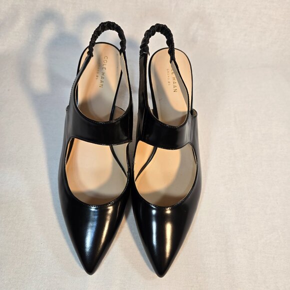 COLE HAAN Liesel Black Leather Slingback High Heel Pump Size 11B New NO Box! - Picture 3 of 16